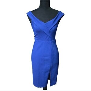 Lulus Blue Off-Shoulder Dress Small Cocktail Party Formal Mini Revenge Statement